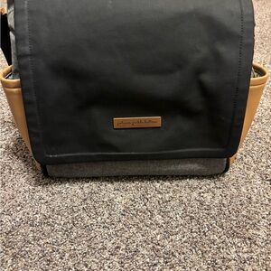 Petunia Pickle Bottom Black and Tan Baby Bag